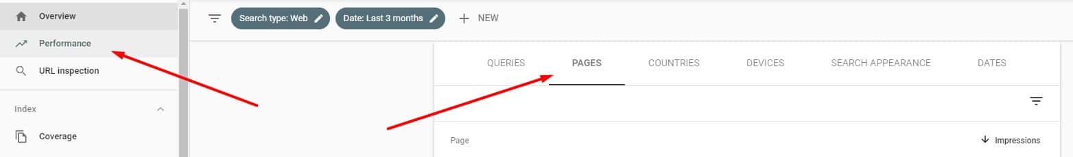 Historical optimization step one is to find old blog posts that used to perform very well. Use Google Search Console dashboard to find it.