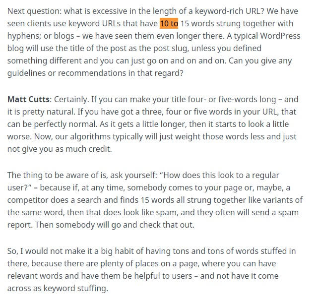 Matt Cutts in an interview said that shorter URLs perform better. Snipped from Matt Cutts interview about shorter URL are better for SEO.