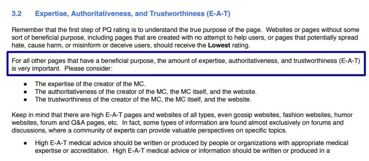 Google Search Quality Rater Guidelines E-A-T helps better understand how to structure your SEO techniques.