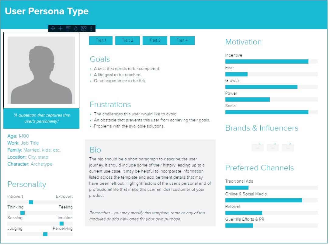 Creating B2B buyer persona with xtension