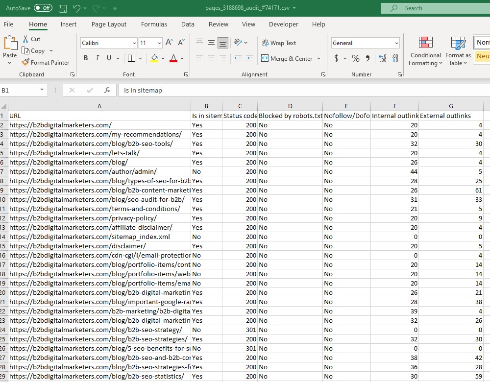 content audit template spreadsheet create easily in seconds