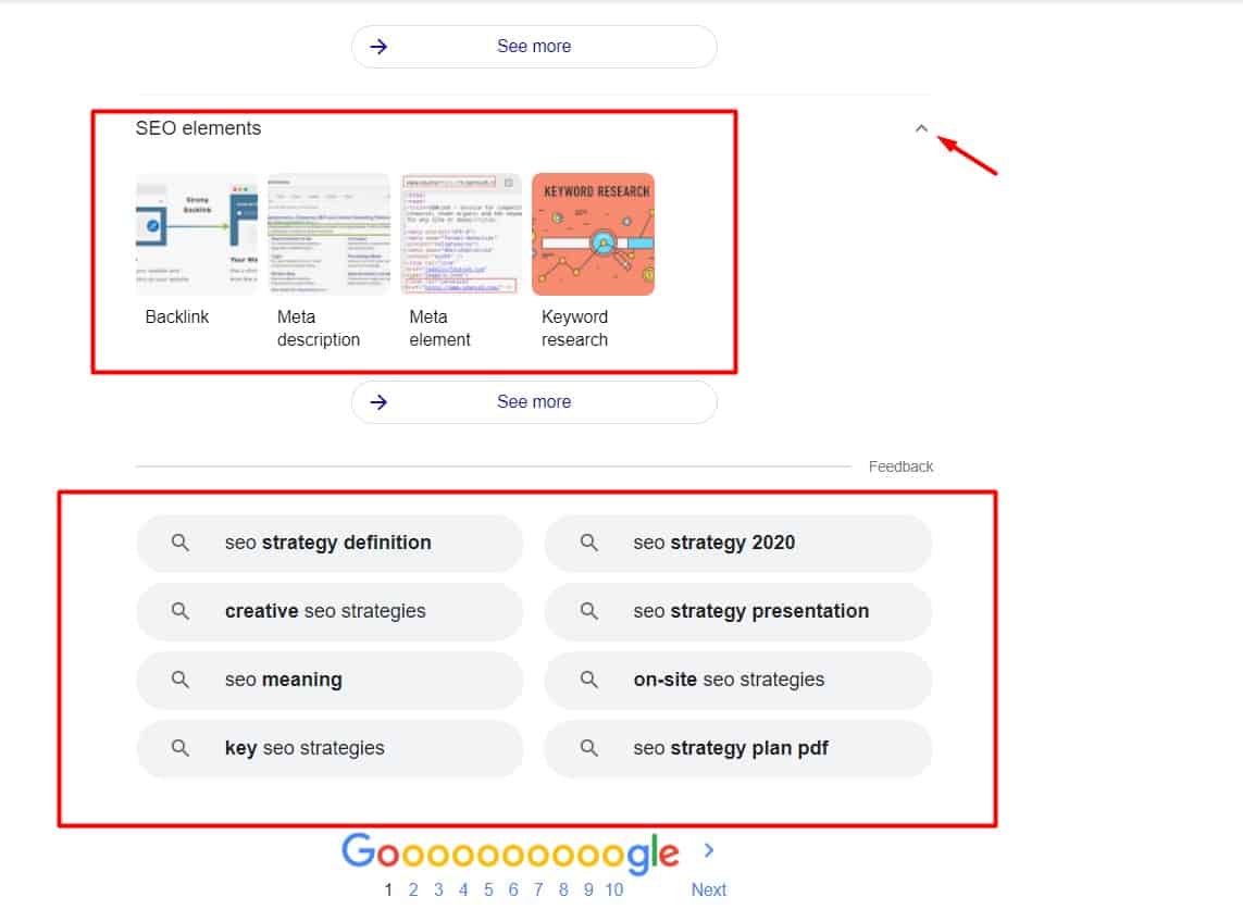 another strategy to find LSI keywords on google