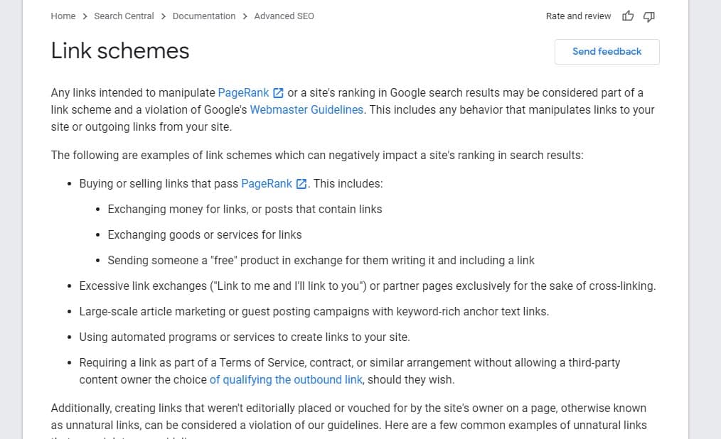 Google Link Schemes guideliness Google Link Schemes guideliness