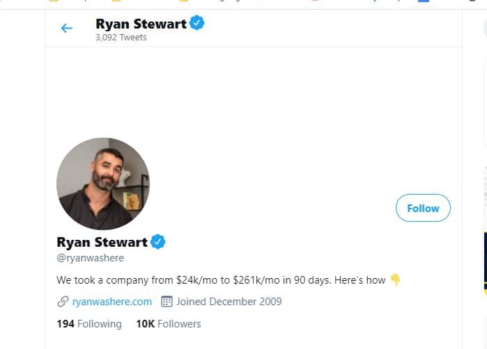 Ryan Stewart twitter account to find guest blogging opportunities Ryan Stewart twitter account to find guest blogging opportunities
