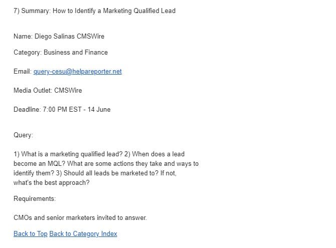 summary of the query and the requirements summary of the query and the requirements