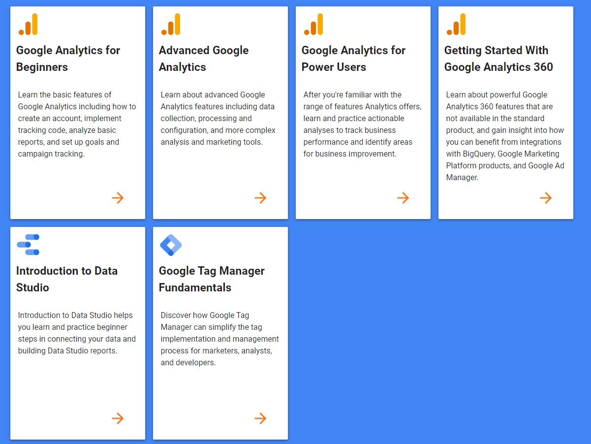 google analytics academy to learn more