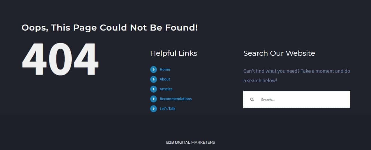 404 code without 301 redirect is bad for technical SEO