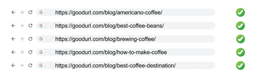 good example of url structure for blog seo