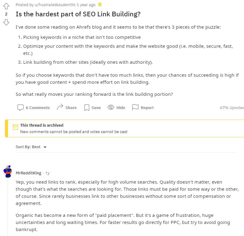 link building hardest part of seo