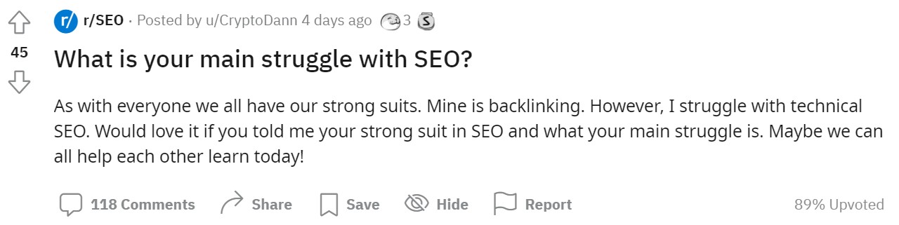 main struggle with SEO is link building main struggle with SEO is link building