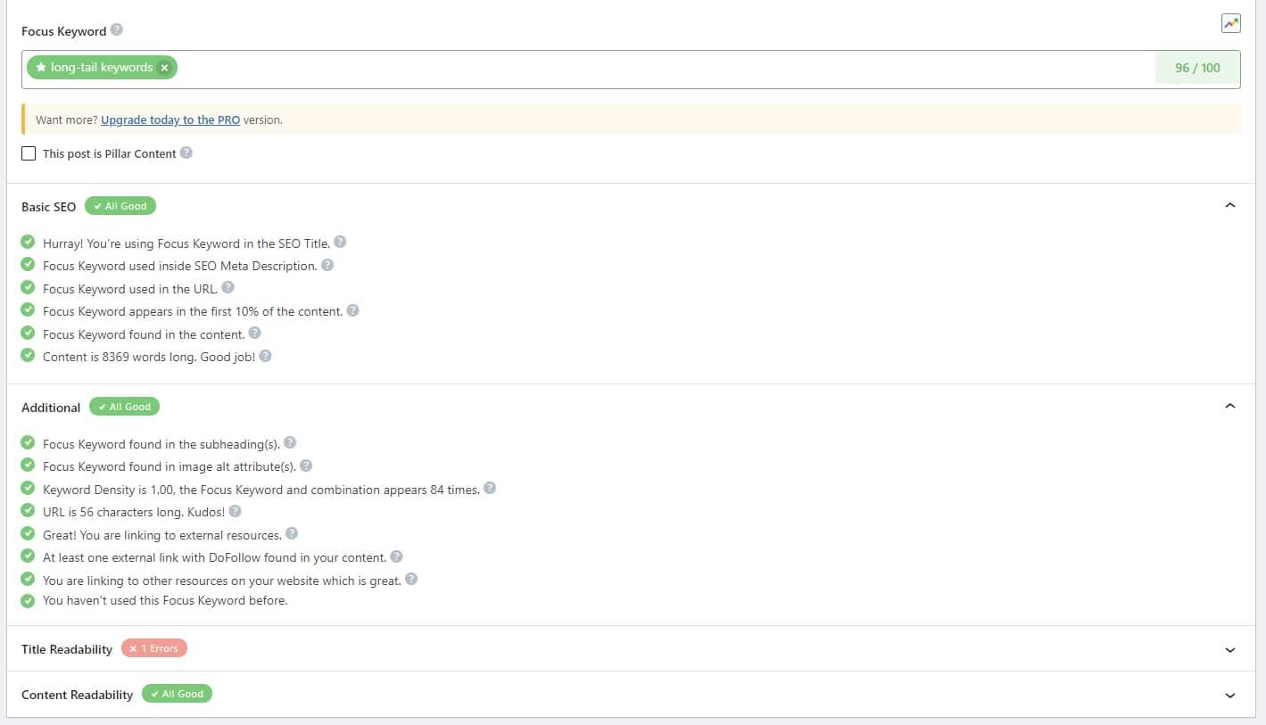 seo checklist in seo plugin for blog post seo checklist in seo plugin for blog post