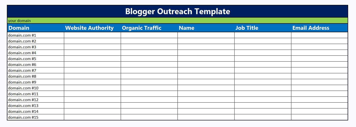 blogger outreach template