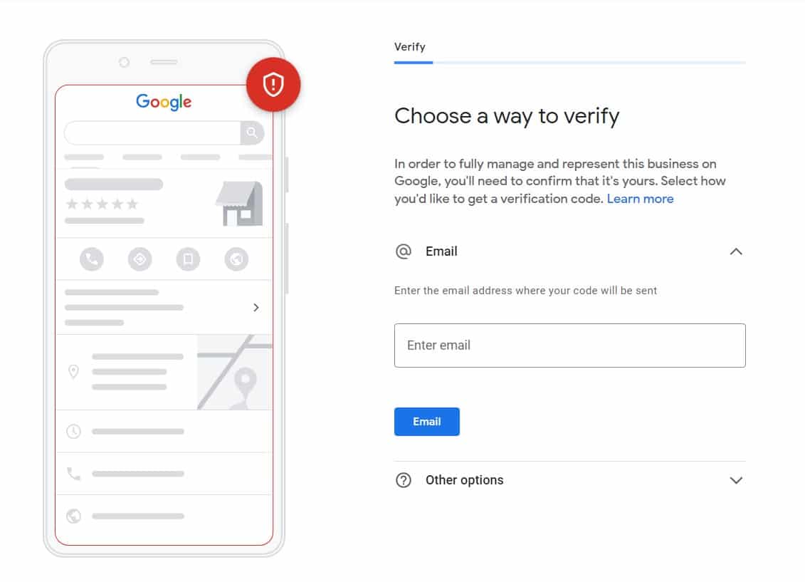 why is my business not showing up on google step 3 reason why verify email