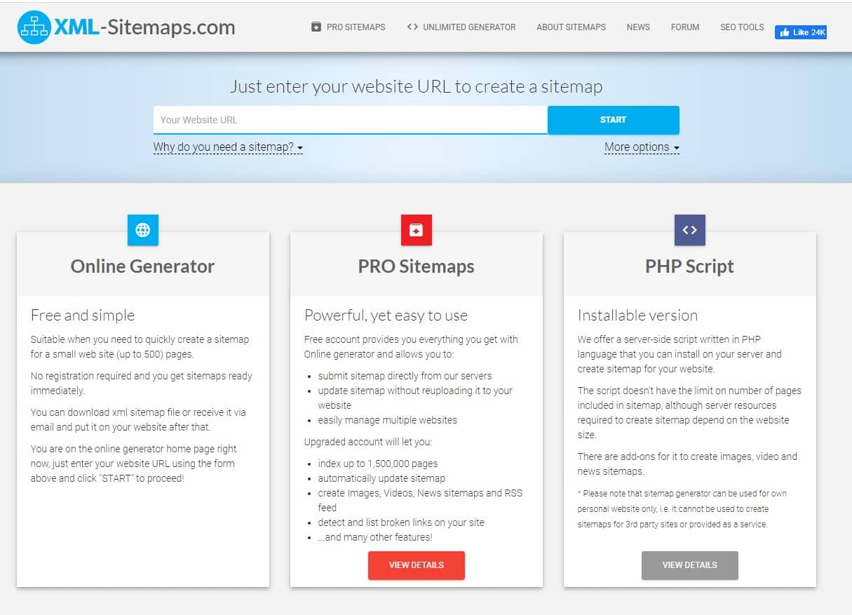 sitemap generator for how to find all pages
