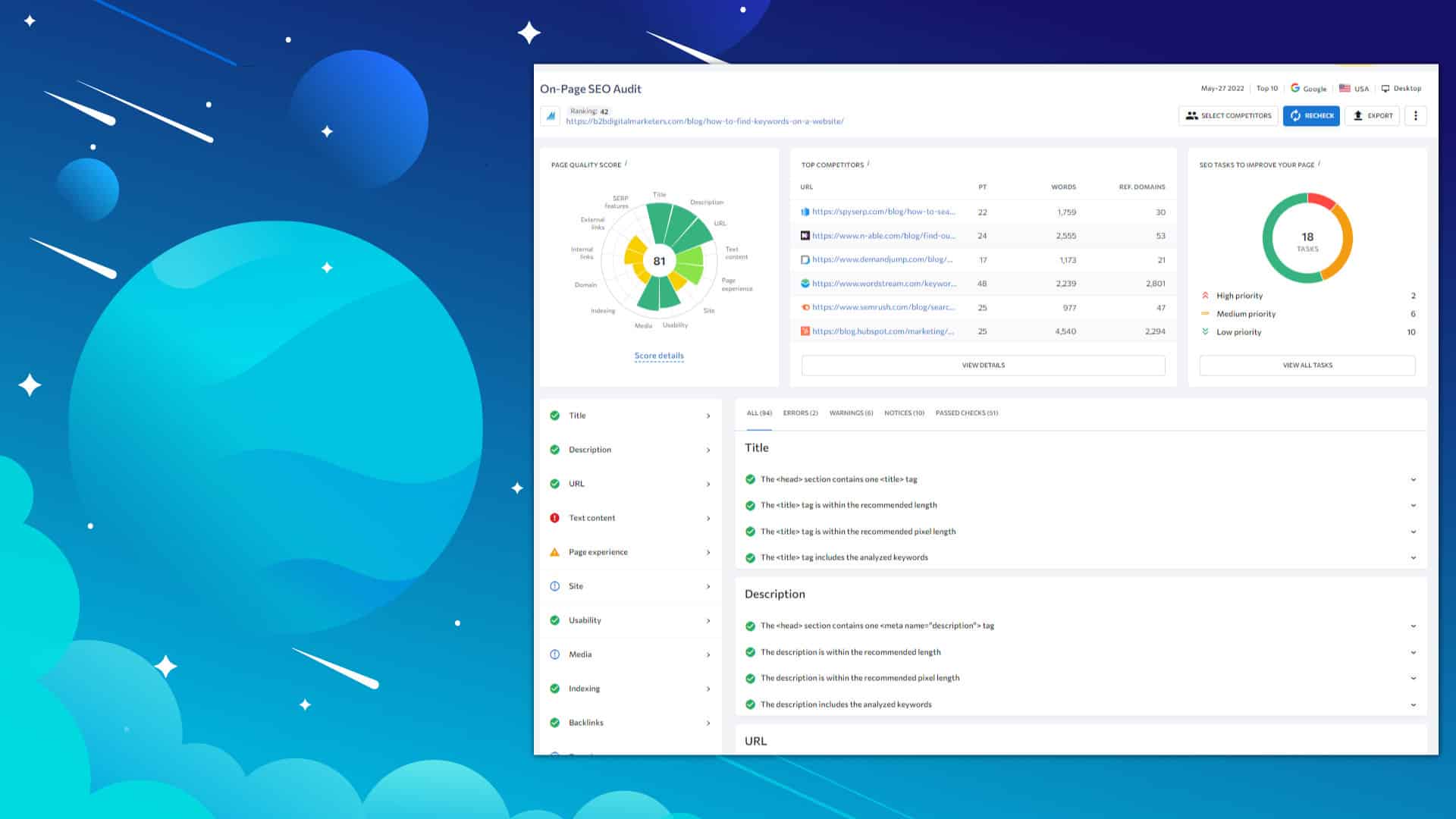 seo page checker to analyze seo and check seo website