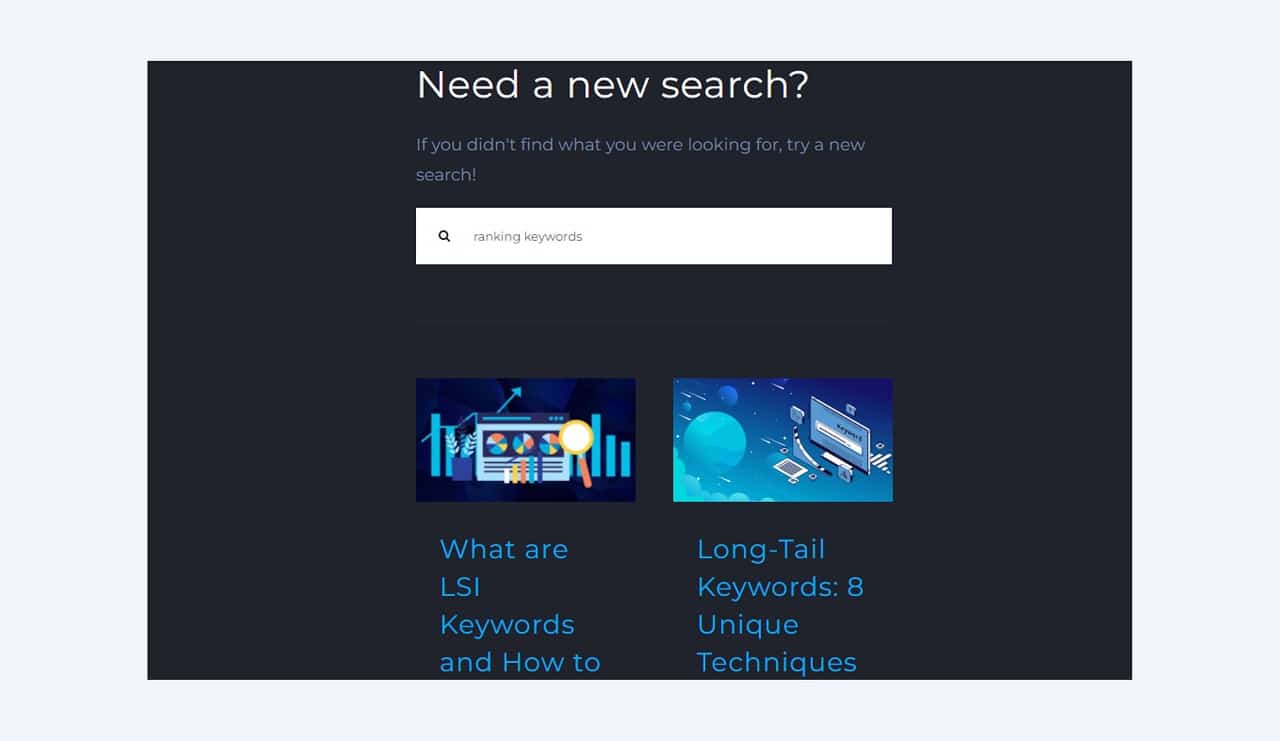 using website search bar for how to find keywords on a website