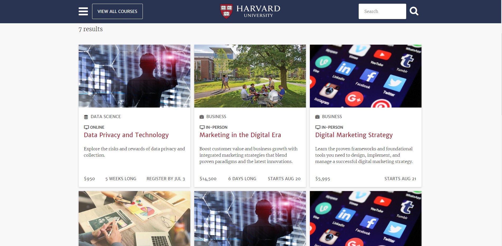 Harvard provides one of the best digital marketing courses
