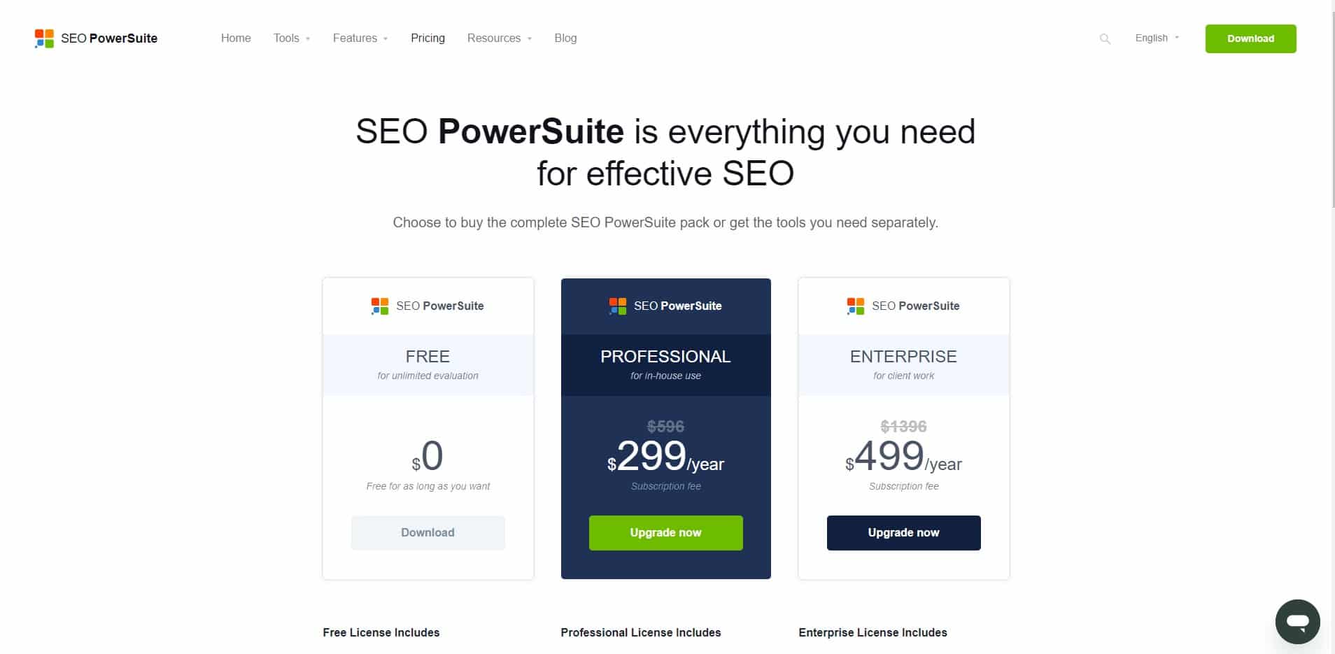 SEO PowerSuite is affordable desktop competitor and alternative to Ubersuggest