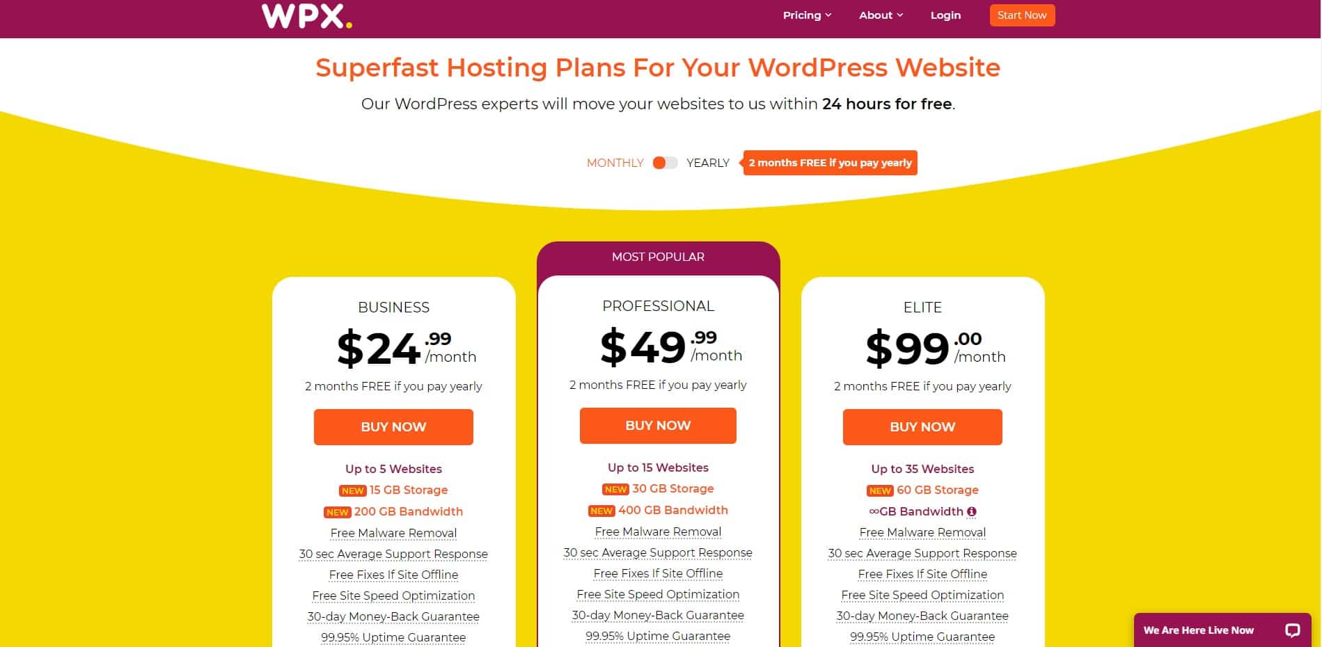 WPX hosting pricing plan alternative to HostGator