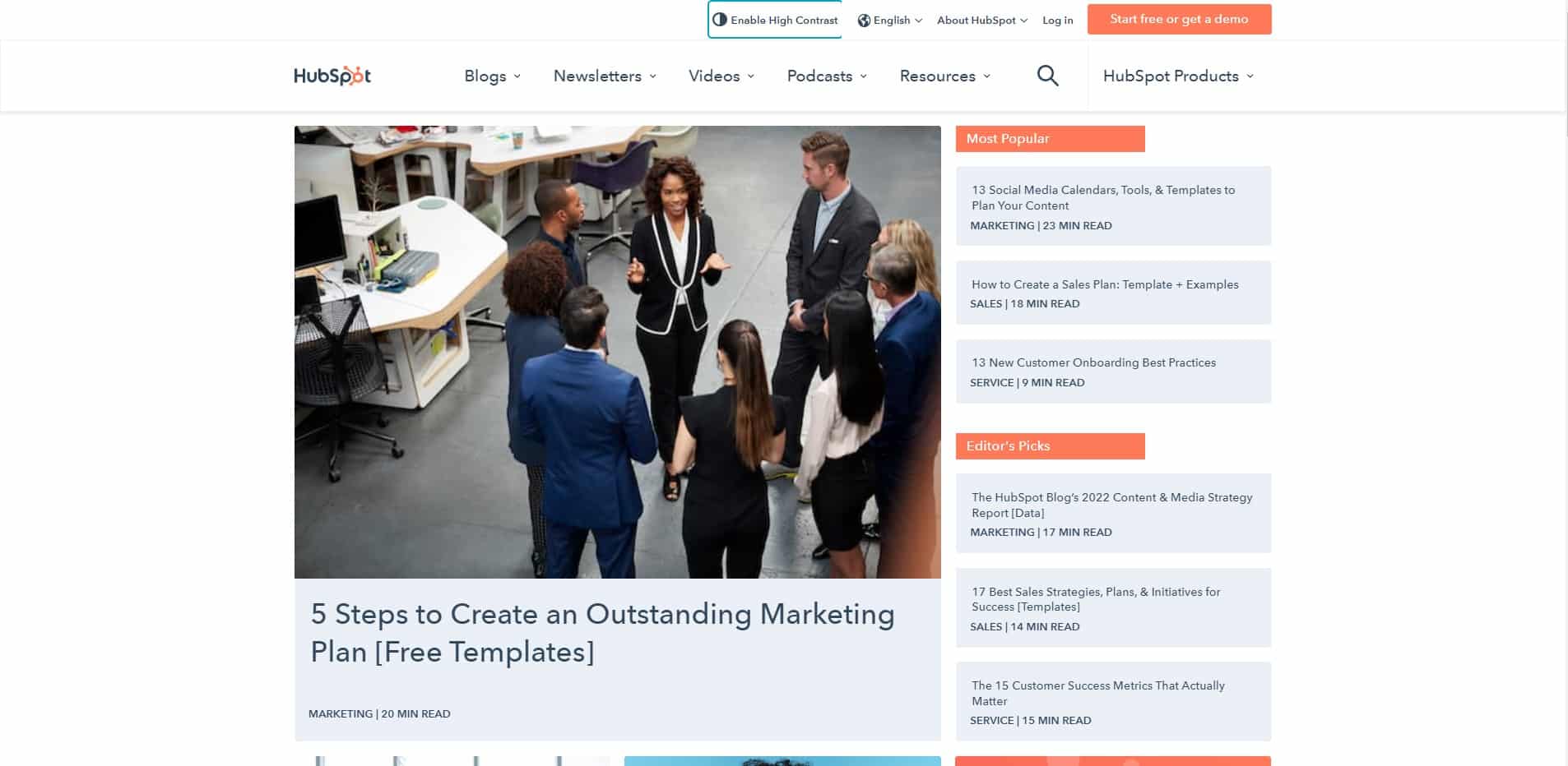 best b2b marketing blogs and hubspot in it