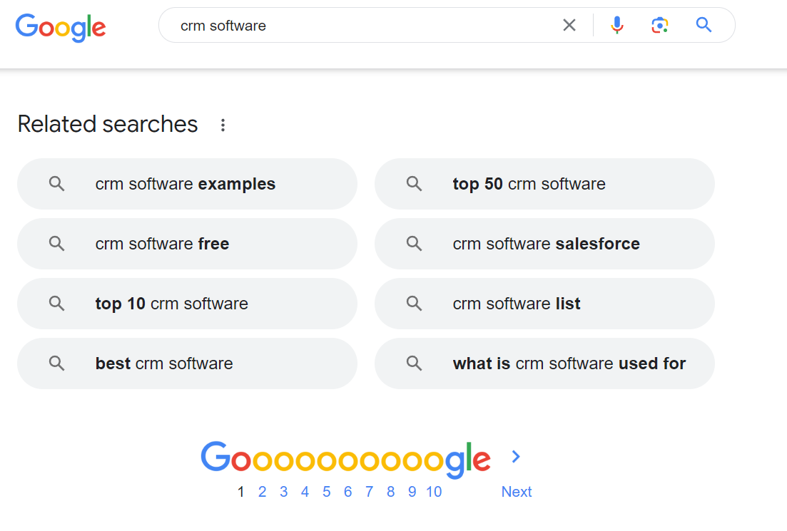 bottom searches Google for SaaS SEO