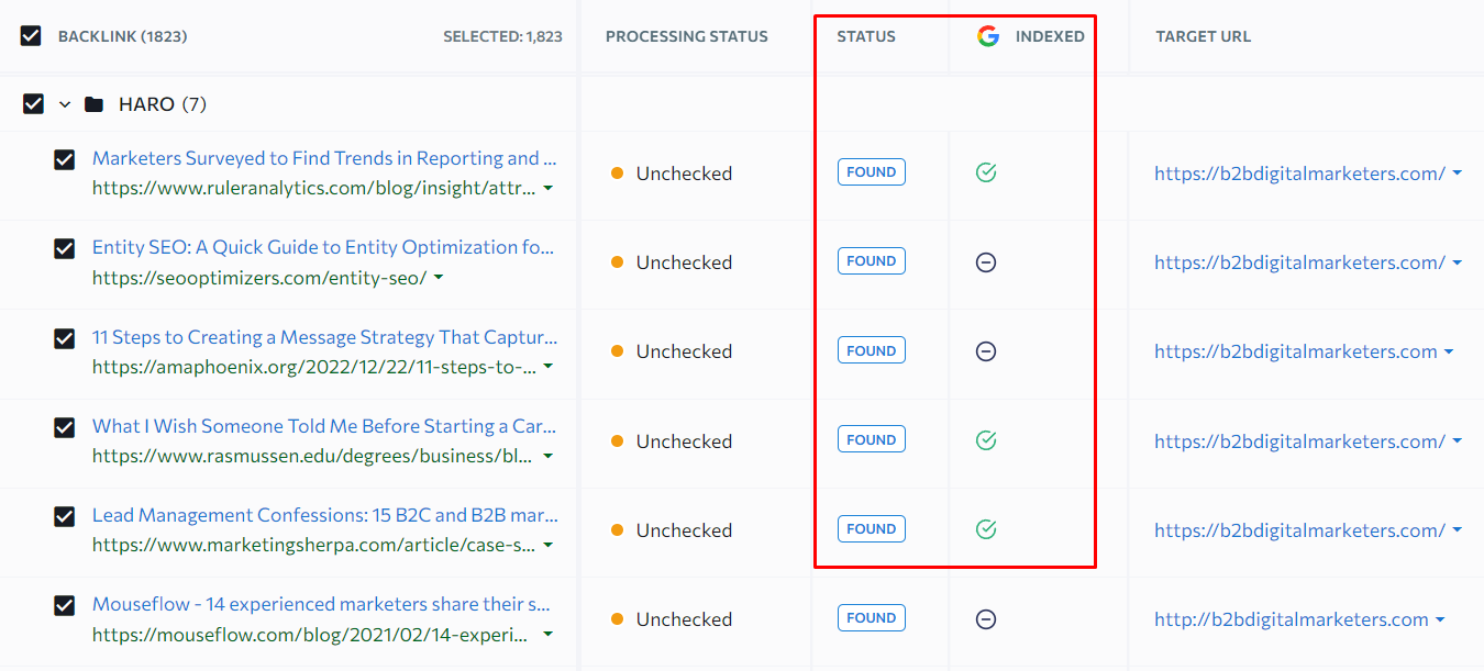 checking of your backlinks are online or being removed when tracking backlinks