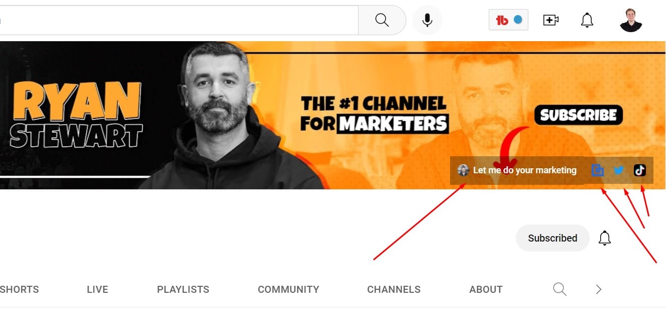 example of channel youtube backlinks