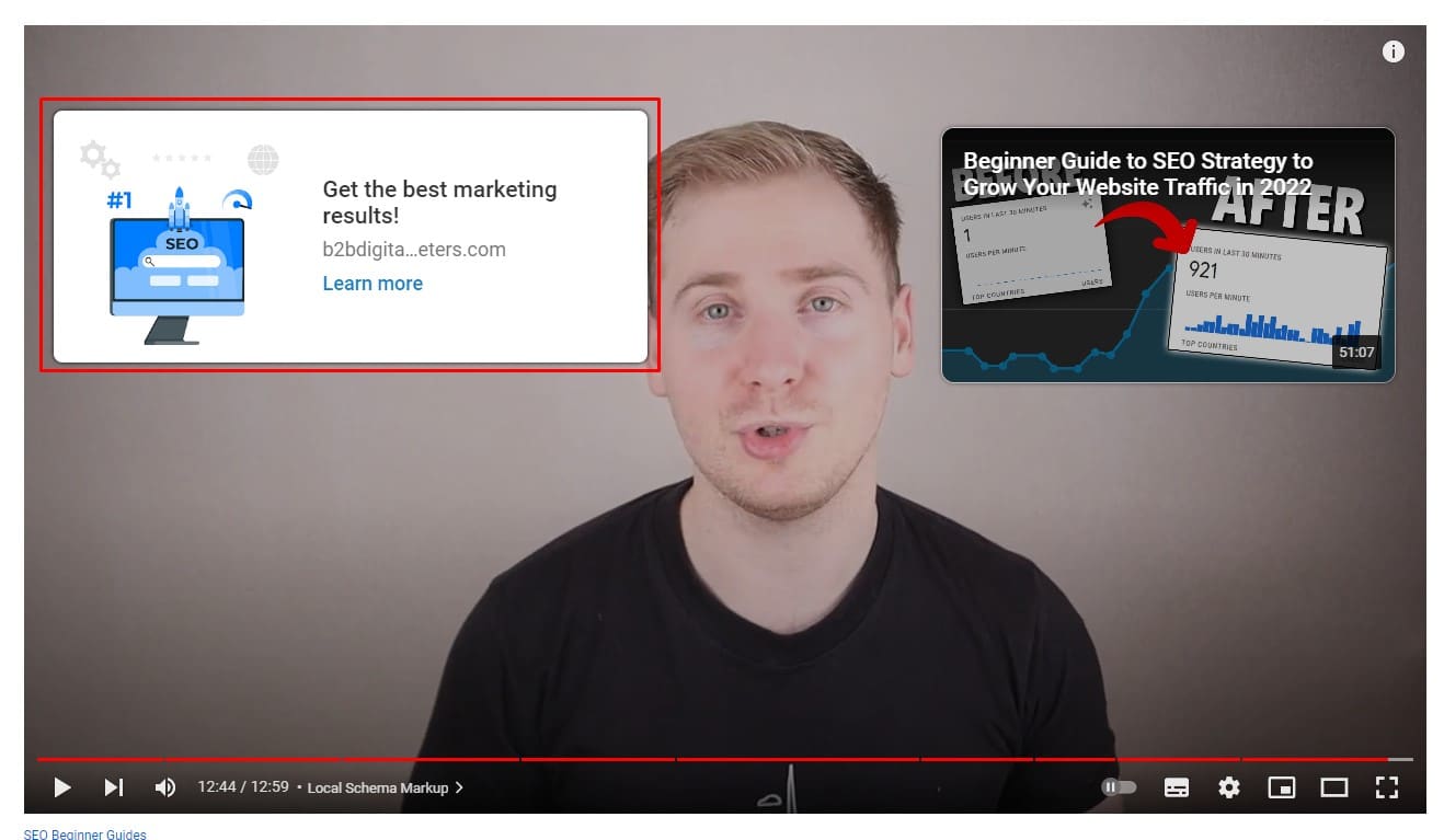 example of youtube end card for backlink