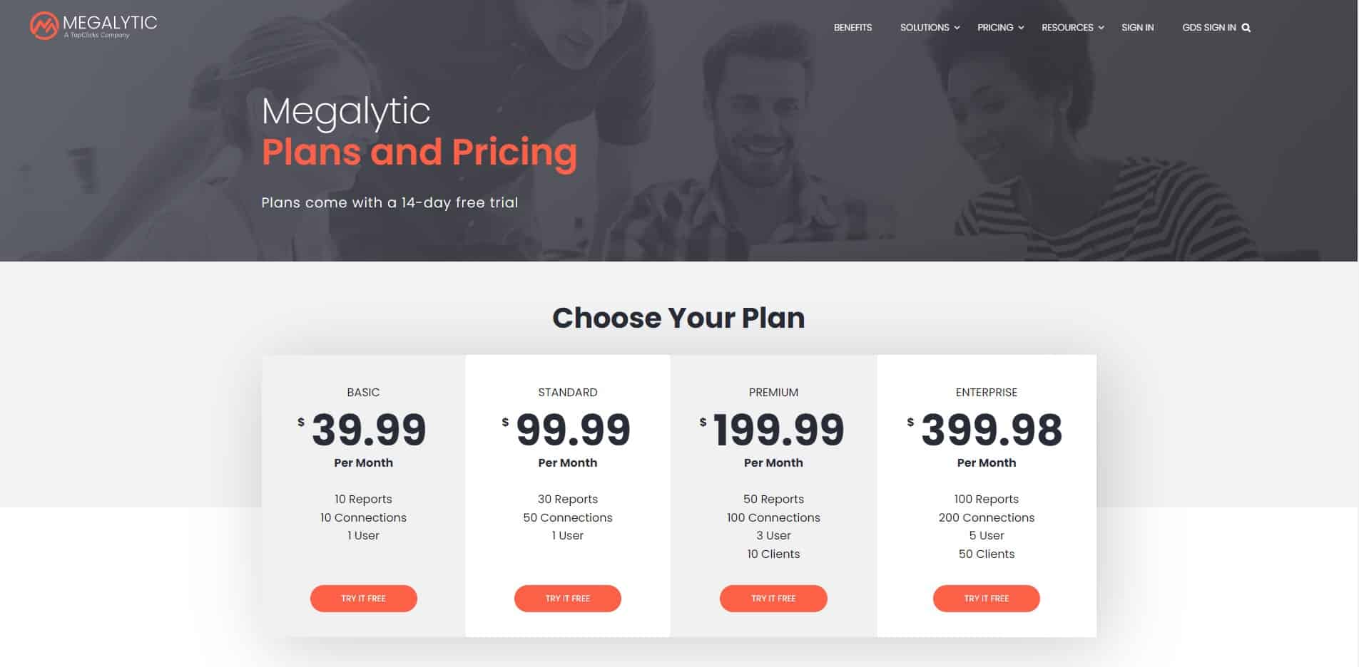 megalytic pricing plan as a ppc reporting tools