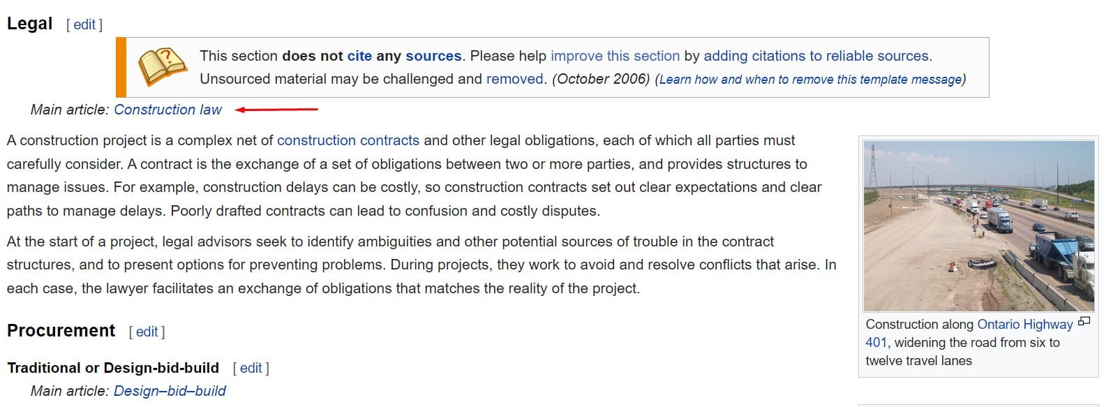 more seo keyword ideas from wikipedia page for construction industry