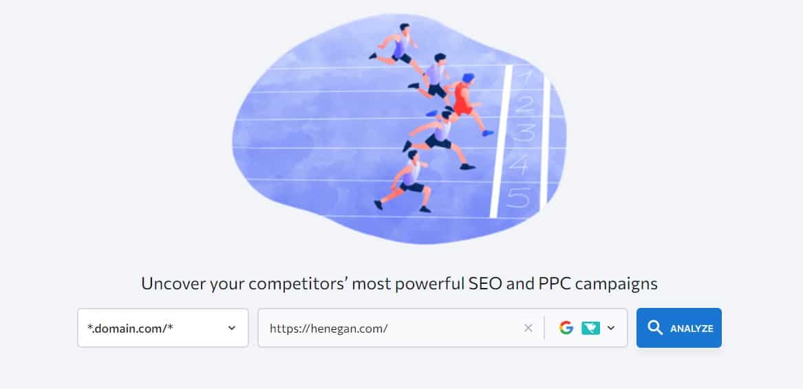 running seo competitor analysis for seo for construction example
