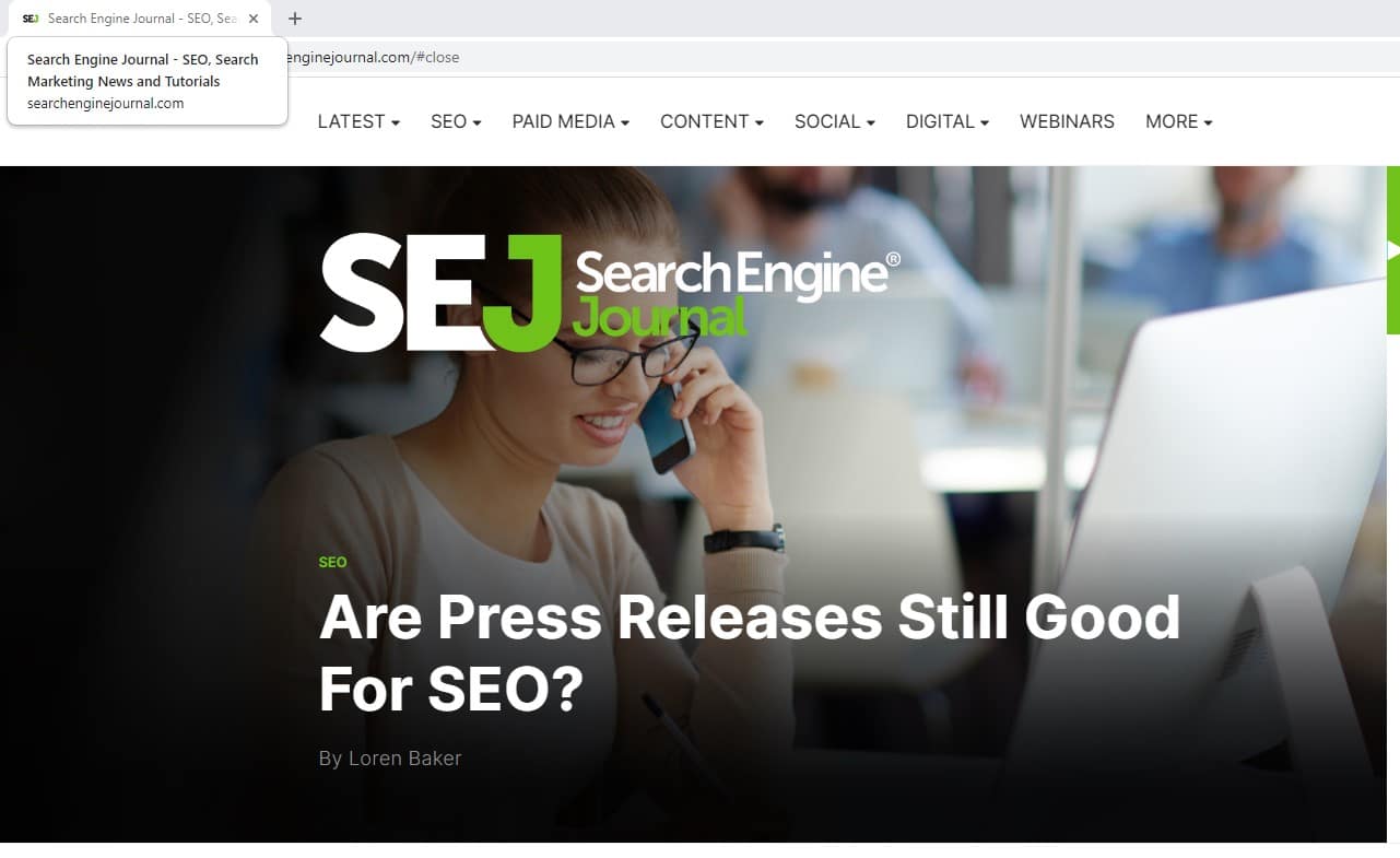 search engine journal homepage keyword targeting per page
