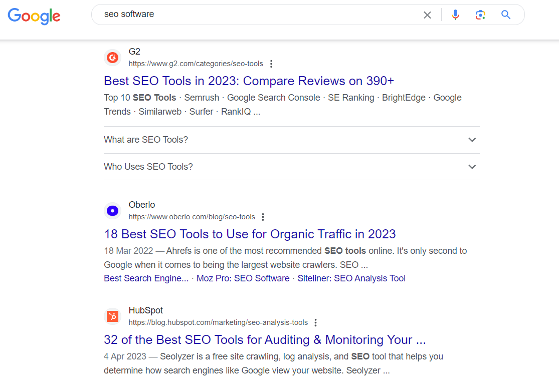 serps analysis for finding primary keyword for saas seo
