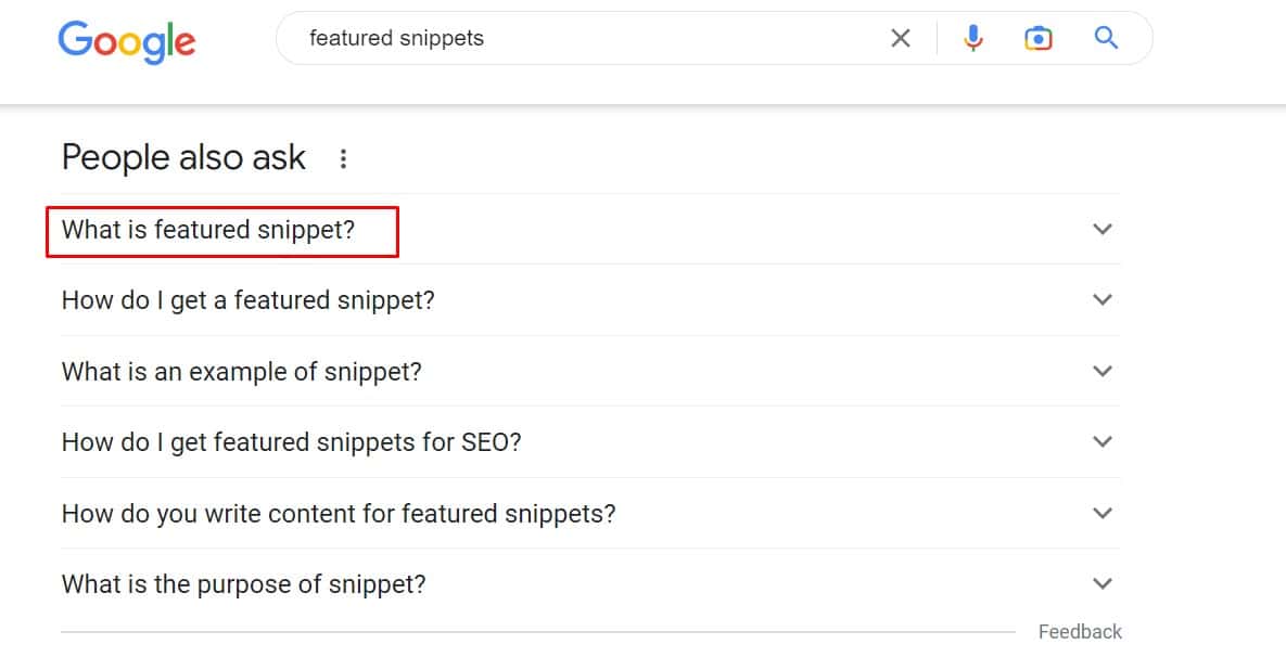 targeting featured snippet with secondary keywords from PAA best practices