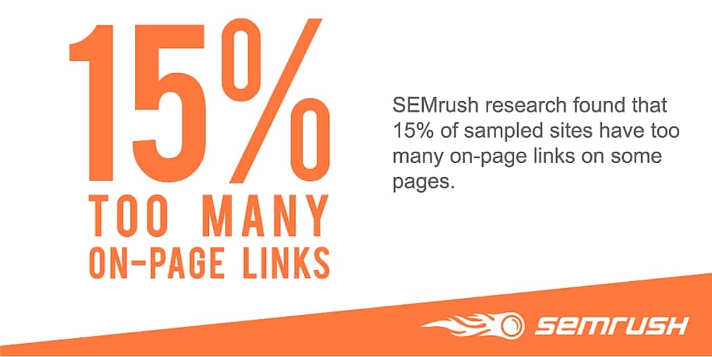 too many on page seo links common issue with internal links check when doing b2b seo audit