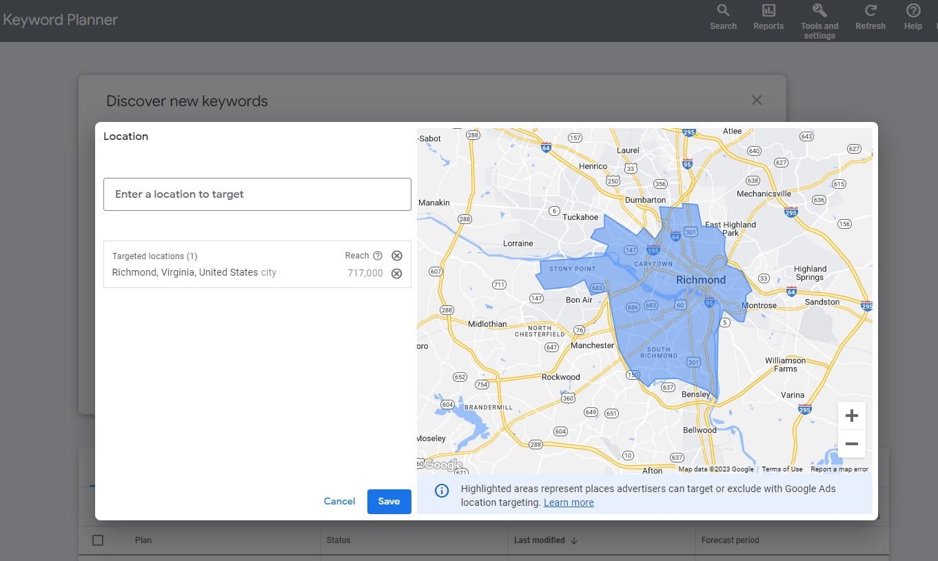 using keyword planner to sell leads and calculate avg cost per click