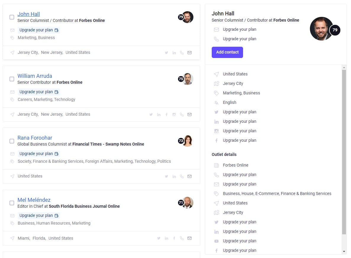 using prowly for press release seo list of relevant journalist