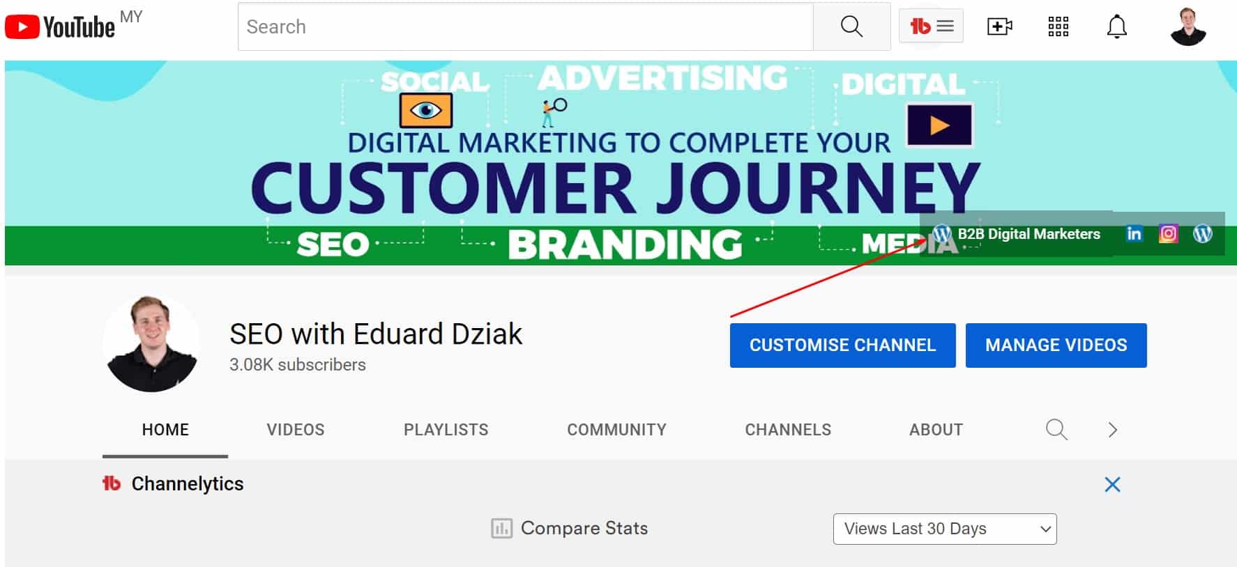 youtube social fortress example for b2b seo audit